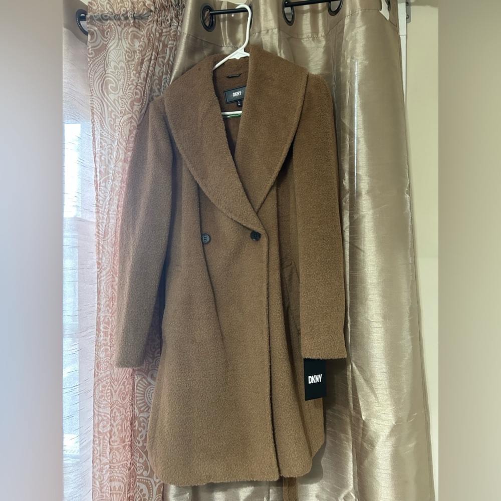 BN DKNY Tan & Wool Small Pea Coat